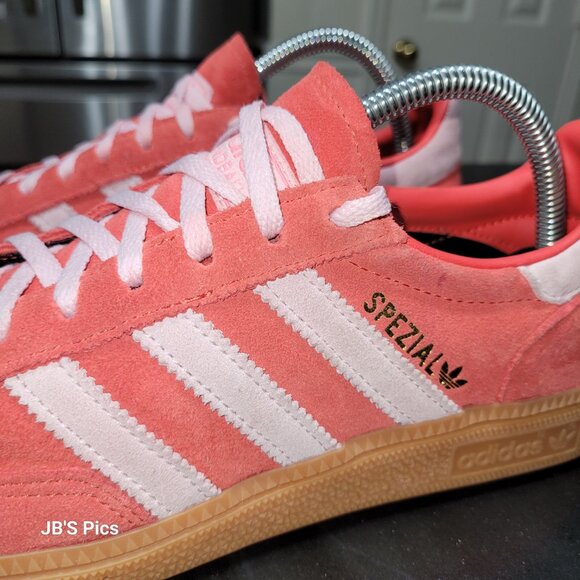 Adidas Spezial Handball Originals W Size 8.5 Red Clear Pink & Gum Sole Sneakers - Picture 16 of 16
